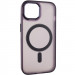 Фото Чехол TPU+PC Lily with Magnetic safe для Apple iPhone 15 (6.1") (Dark Purple) на vchehle.ua