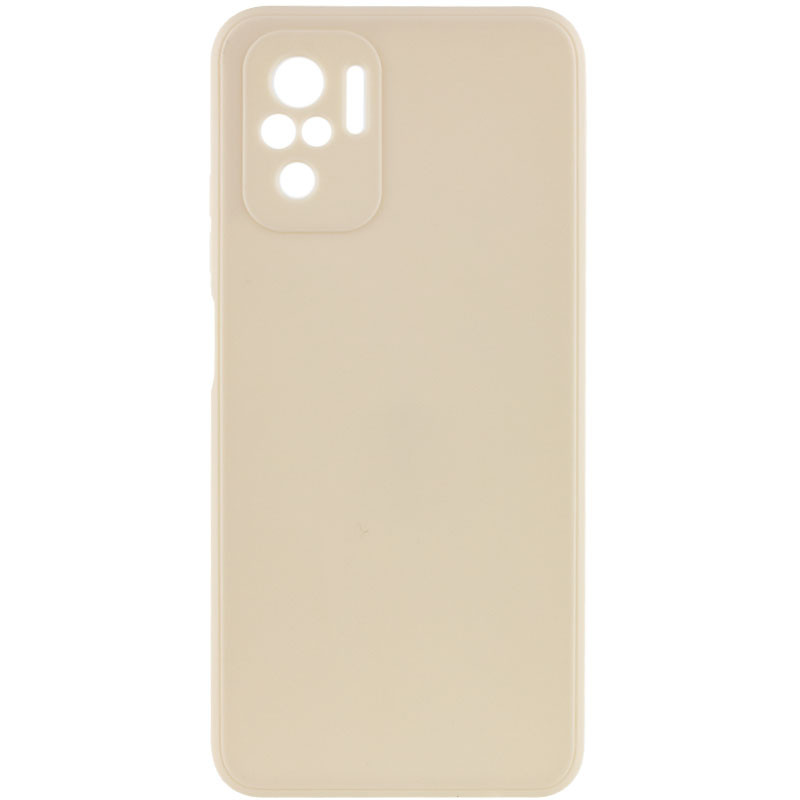 Силиконовый чехол Candy Full Camera для Xiaomi Redmi Note 10 / Note 10s (Бежевый / Antique White)