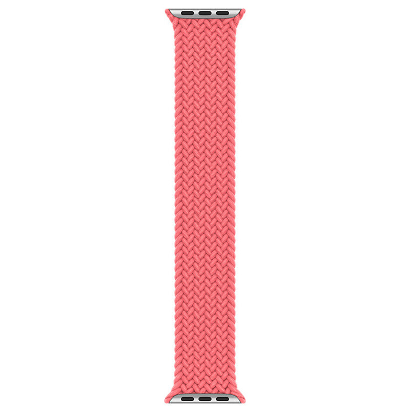 Фото Уцінка Ремінець Braided Solo Loop для Apple Watch 38/40/41/42mm(ser.10) 145mm (Дефект упаковки / Рожевий) в маназині vchehle.ua