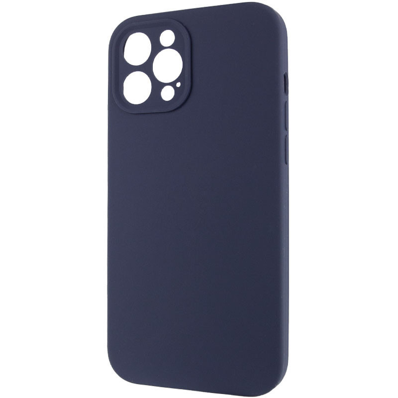 Фото Чехол Silicone Case Full Camera Protective (AA) NO LOGO для Apple iPhone 12 Pro (6.1") (Темно-синий / Midnight blue) в магазине vchehle.ua