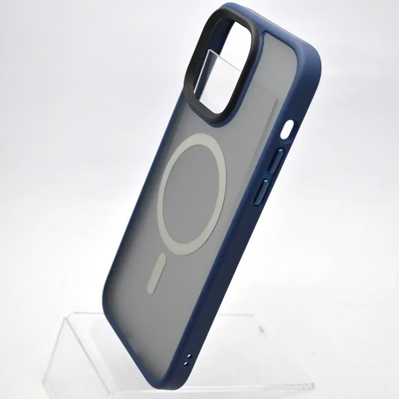 Купити TPU+PC чохол Metal Buttons with Magnetic Safe на Apple iPhone 14 Pro Max (6.7") (Синій) на vchehle.ua