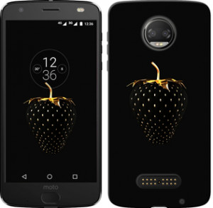 Чохол Чорна полуниця на Motorola Moto Z3 Play