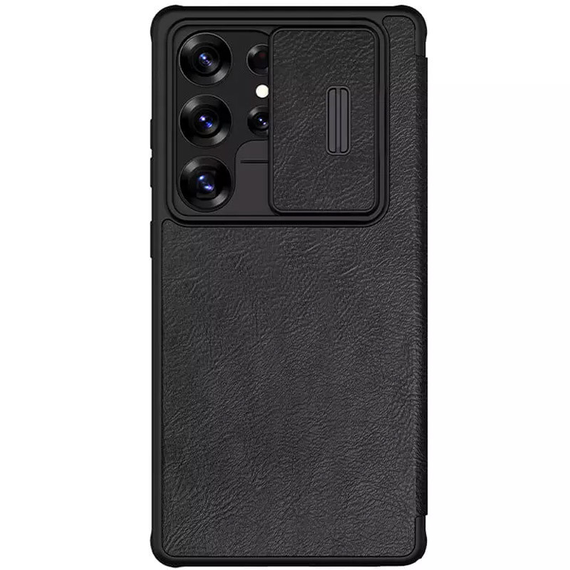 Фото Кожаный чехол-книжка Nillkin Qin Pro Camshield для Samsung Galaxy S25 Ultra (Черный) на vchehle.ua