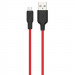 Дата кабель Hoco X21 Plus Silicone MicroUSB Cable (1m) (Black / Red)