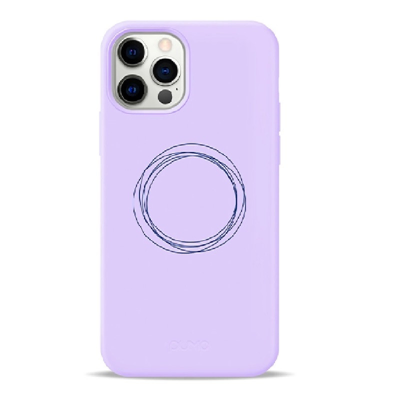 Чохол Pump Silicone Minimalistic на Apple iPhone 12 Pro / 12 (6.1") (Circles on Light Purple)