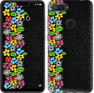

Чехол цветочный орнамент для Xiaomi Mi 8 Lite 694192