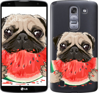 

Чохол Мопс і кавун на LG G Pro 2 D838 843628