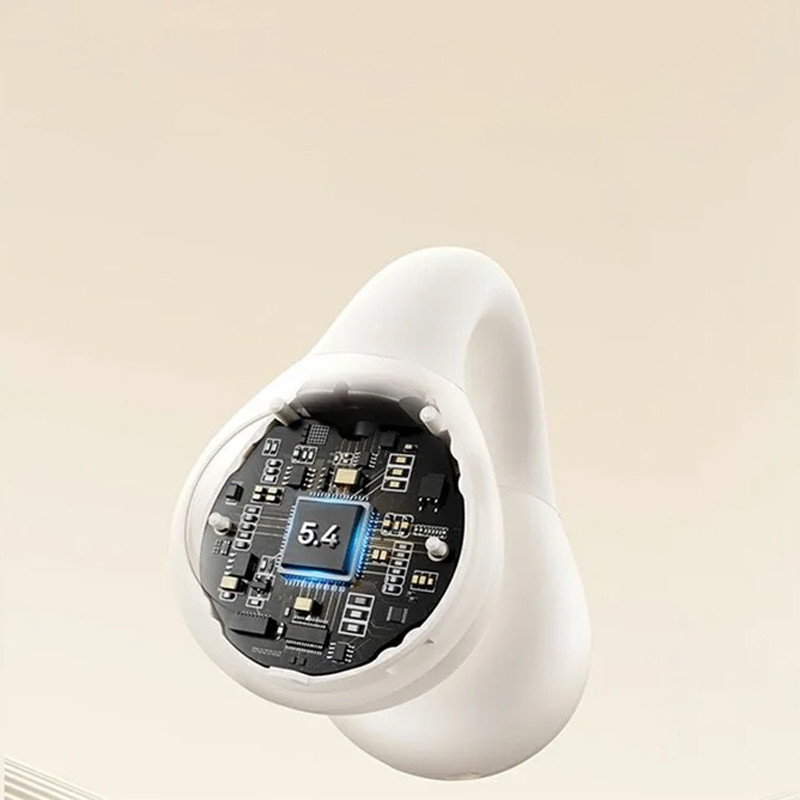 Замовити Бездротові TWS навушники Baseus OS Bass 15 Clip Open-Ear (A00079500) (Stellar White) на vchehle.ua
