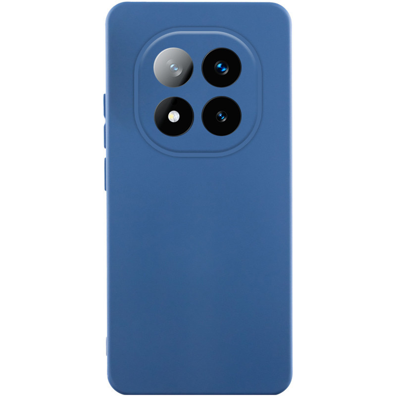 Чехол TPU GETMAN Liquid Silk Full Camera для Xiaomi Redmi Note 14 Pro 4G (Синий / Navy blue)