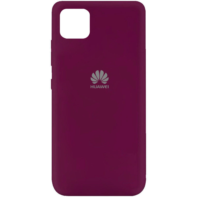 Чехол Silicone Cover My Color Full Protective (A) для Huawei Y5p (Бордовый / Marsala)