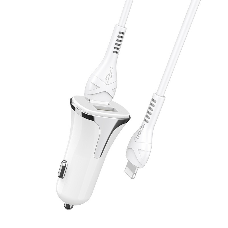 Фото АЗУ Hoco Z31 QC3.0 (2USB/3.4A) + lightning (Белый) в магазине vchehle.ua