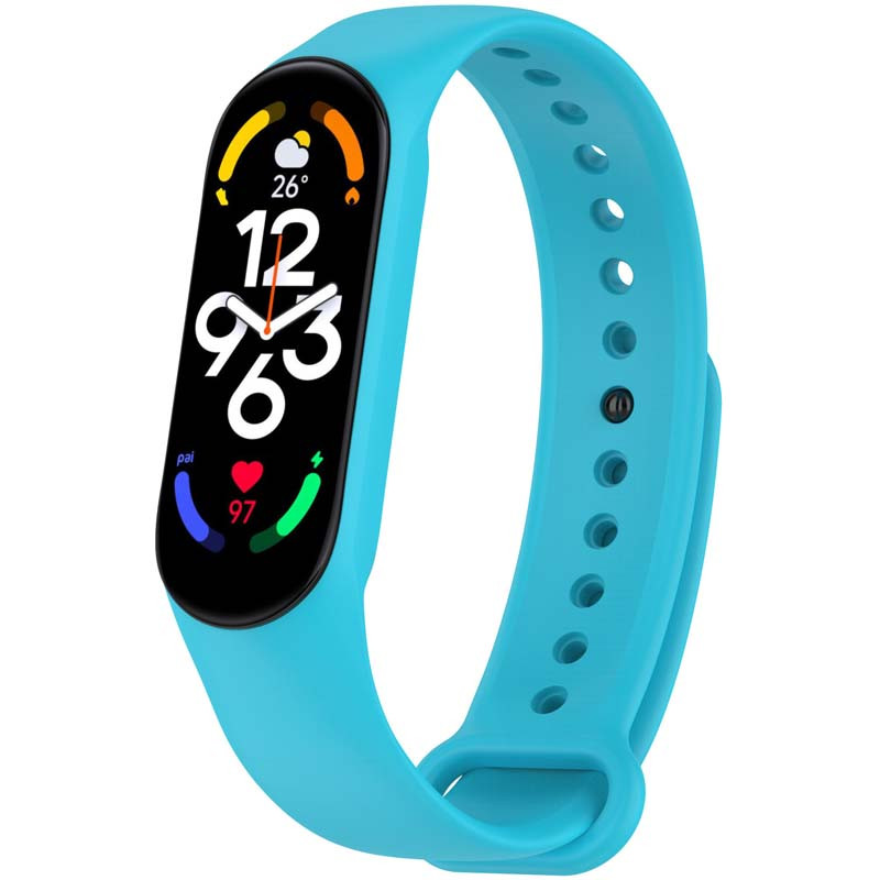 Силиконовый ремешок для Xiaomi Mi Band 7/6/5/4/3 (Бирюзовый / Marine Green)