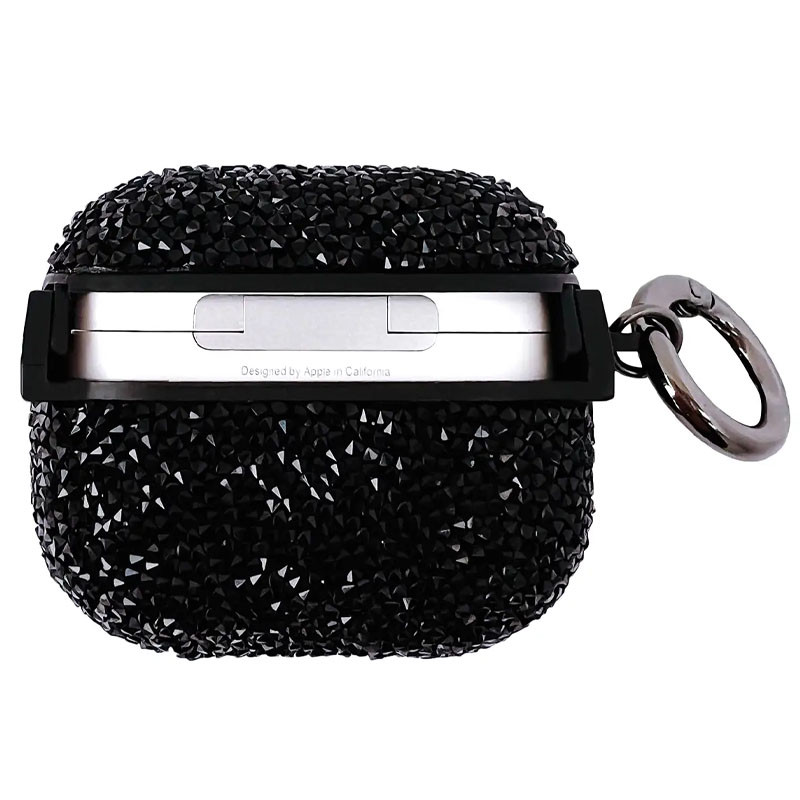 Фото TPU чохол Bling World Rock Diamond на наушников AirPods 3 (Чорний) в маназині vchehle.ua