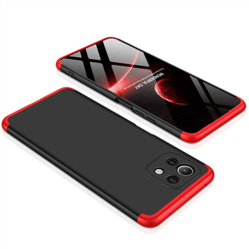 

Пластиковая накладка GKK LikGus 360 градусов (opp) для Xiaomi Mi 11 Lite (Черный / Красный) 1175128