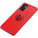 TPU чехол Deen ColorRing под магнитный держатель (opp) для Samsung Galaxy A52 4G / A52 5G / A52s (Красный / Красный)