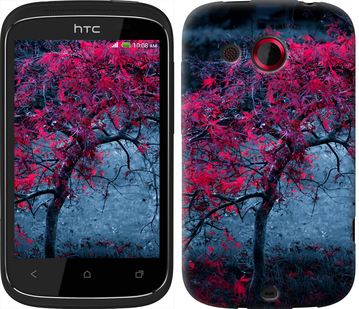

Чехол Дерево с яркими листьями для HTC Desire C A320e 346830