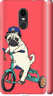 Чехол Мопс на велосипеде для Xiaomi Redmi Note 4X