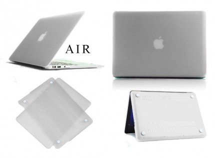 Пластиковый чехол (верх+низ) Сrystal Case для Apple MacBook Air 13 (Серый)