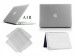 Пластиковый чехол (верх+низ) Сrystal Case для Apple MacBook Air 13 (Серый)