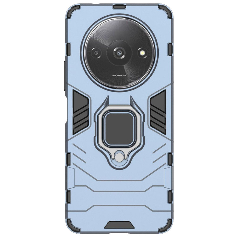 Ударопрочный чехол Transformer Ring for Magnet для Xiaomi Redmi A3 (Серый / Metal slate)