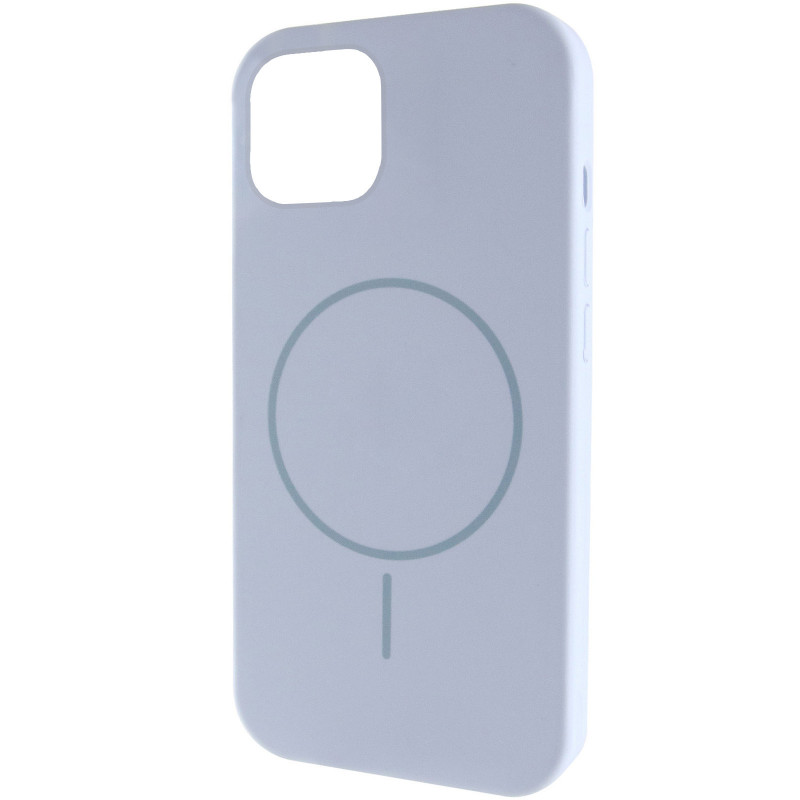 Чехол Silicone Case Full Protective (AA) NO LOGO with Magnetic Safe для Apple iPhone 11 (6.1") (Голубой / Lilac Blue)