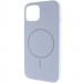 Чехол Silicone Case Full Protective (AA) NO LOGO with Magnetic Safe для Apple iPhone 11 (6.1") (Голубой / Lilac Blue)