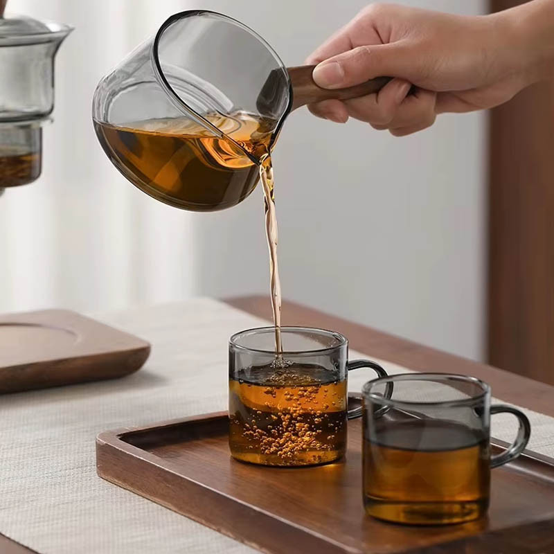 Фото Чайник для заварювання TeaPot D-41 Automatic tea maker 300/400ml (Transparent gray) в маназині vchehle.ua