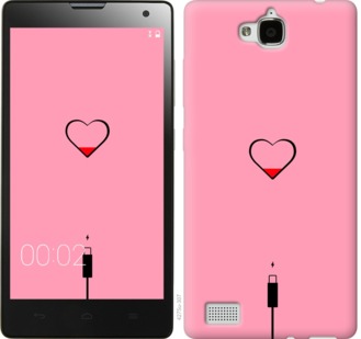 

Чехол Подзарядка сердца1 для Huawei Honor 3C 730371