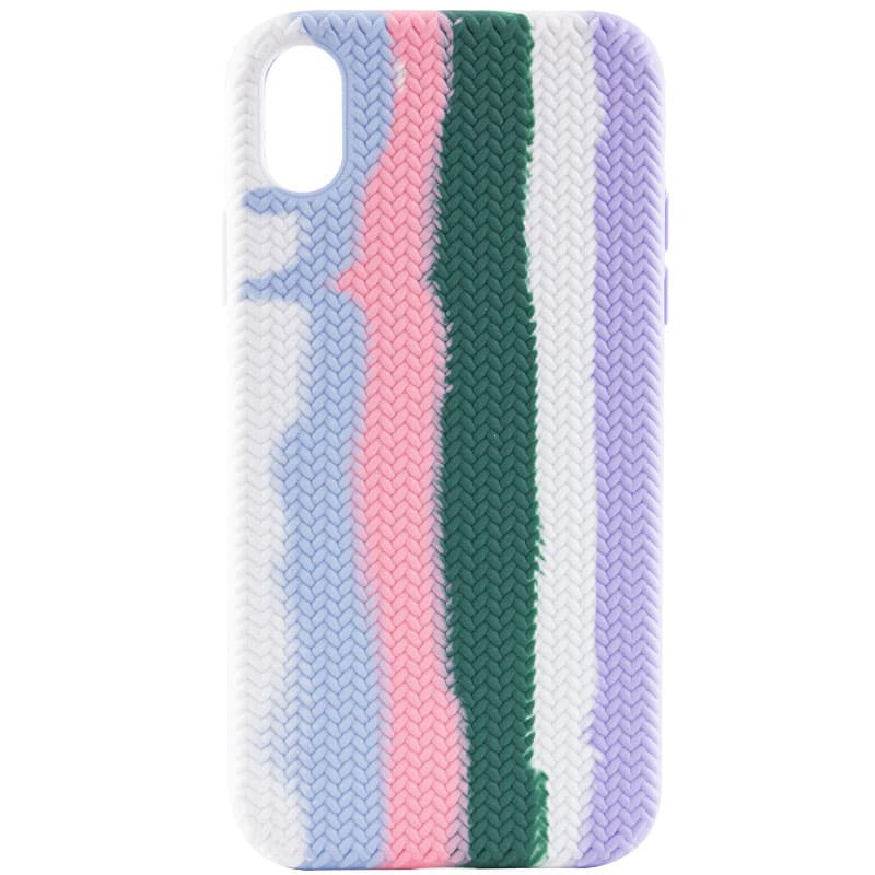 

Чохол Silicone case Full Braided на Apple iPhone XR (6.1") (Білий / Бузковий) 1188636