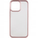 TPU+PC чехол Chrome Buttons для Apple iPhone 13 Pro Max (6.7") (Розовый)