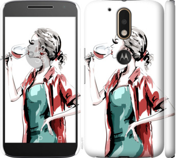 

Чохол Дівчина з келихом для Motorola Moto G4 / G4 Plus 841825