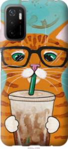 Чехол Зеленоглазый кот в очках для Xiaomi Redmi Note 10 5G