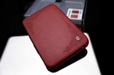 Кожаный чехол SGP Gariz (текстур.красный) для Galaxy Tab
