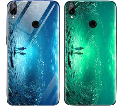 

TPU+Glass чехол светящийся в темноте для Huawei Nova 3 (Под водой / Голубой) 662791