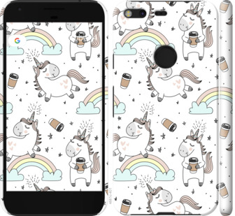 

Чехол Единорог и кофе для Google Pixel XL 841251
