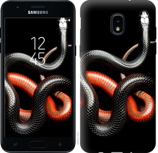 

Чохол Червоно-чорна змія на чорному тлі на Samsung Galaxy J3 2018 677478
