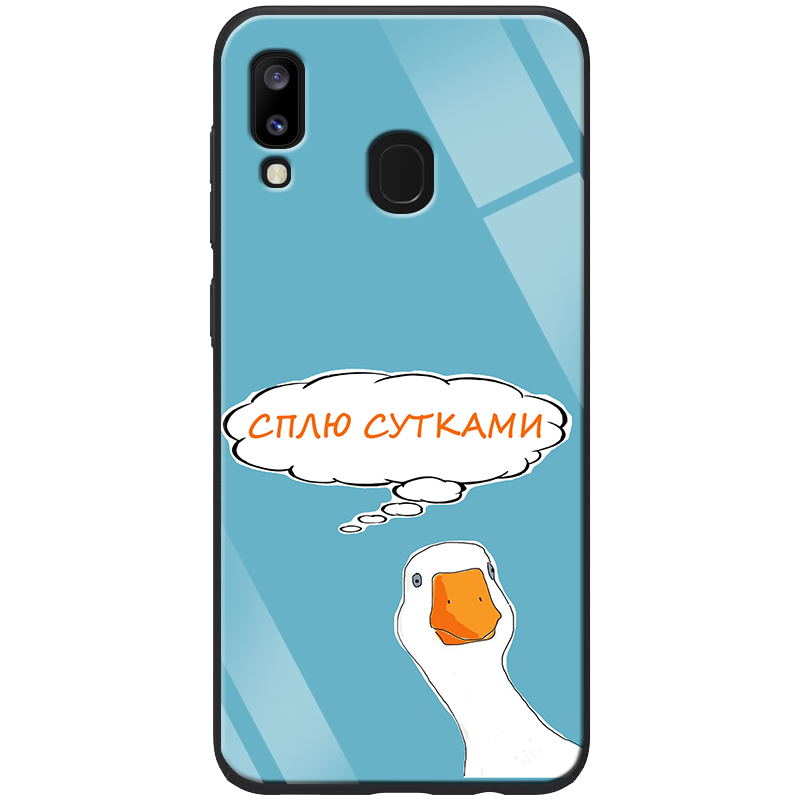 

TPU+Glass чохол ForFun для Samsung Galaxy A20 A205F (Сплю сутками) 746485