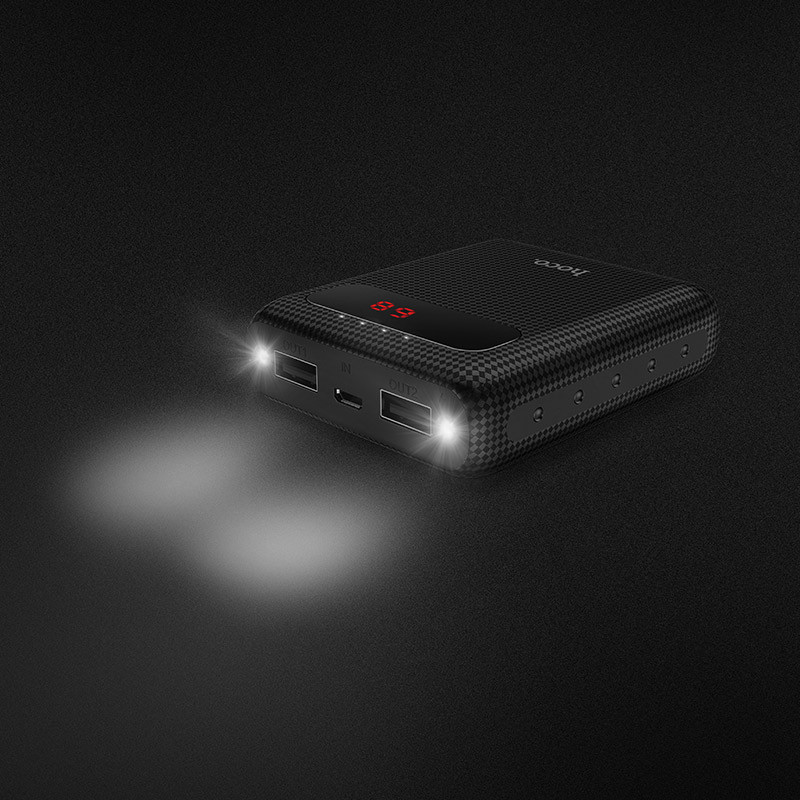 Купить Портативное зарядное устройство Power bank HOCO B20 10000 mAh (Черный) на vchehle.ua