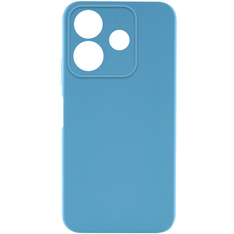 Чехол TPU GETMAN Liquid Silk Full Camera для Xiaomi Redmi Note 14 5G (Голубой / Blue)
