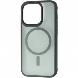 TPU+PC чехол iPaky Carbone Clear case with Magnetic safe для Apple iPhone 14 Pro Max (6.7")