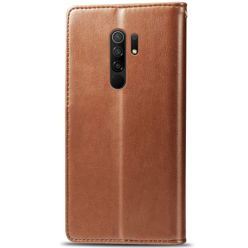 Фото Шкіряний чохол-книжка GETMAN Gallant (PU) для Xiaomi Redmi 9 (Коричневий) на vchehle.ua