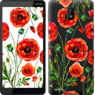 

Чохол Намальовані маки на Nokia 1 Plus 764855