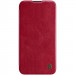Кожаный чехол-книжка Nillkin Qin Pro Camshield для Apple iPhone 14 Plus (6.7") (Красный)