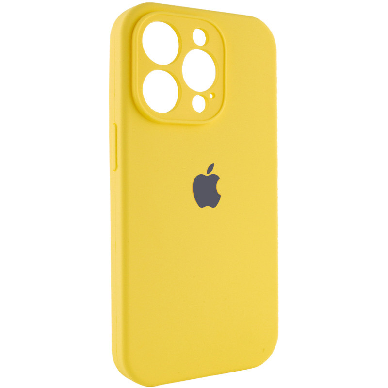 Фото Чехол Silicone Case Full Camera Protective (AA) для Apple iPhone 15 Pro (6.1") (Желтый / Yellow) на vchehle.ua
