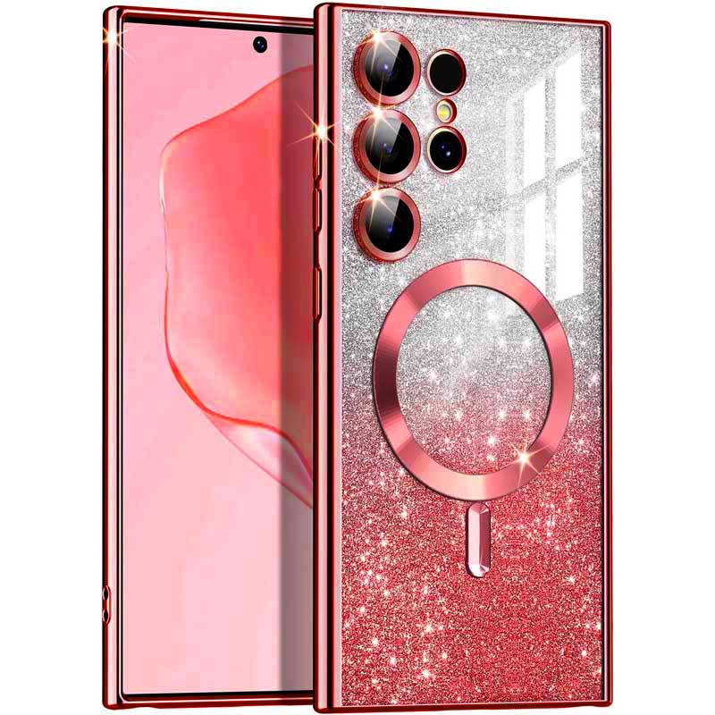 TPU чохол Delight case with Magnetic Safe з захисними лінзами на камеру на Samsung Galaxy S25 Ultra (Червоний / Red)