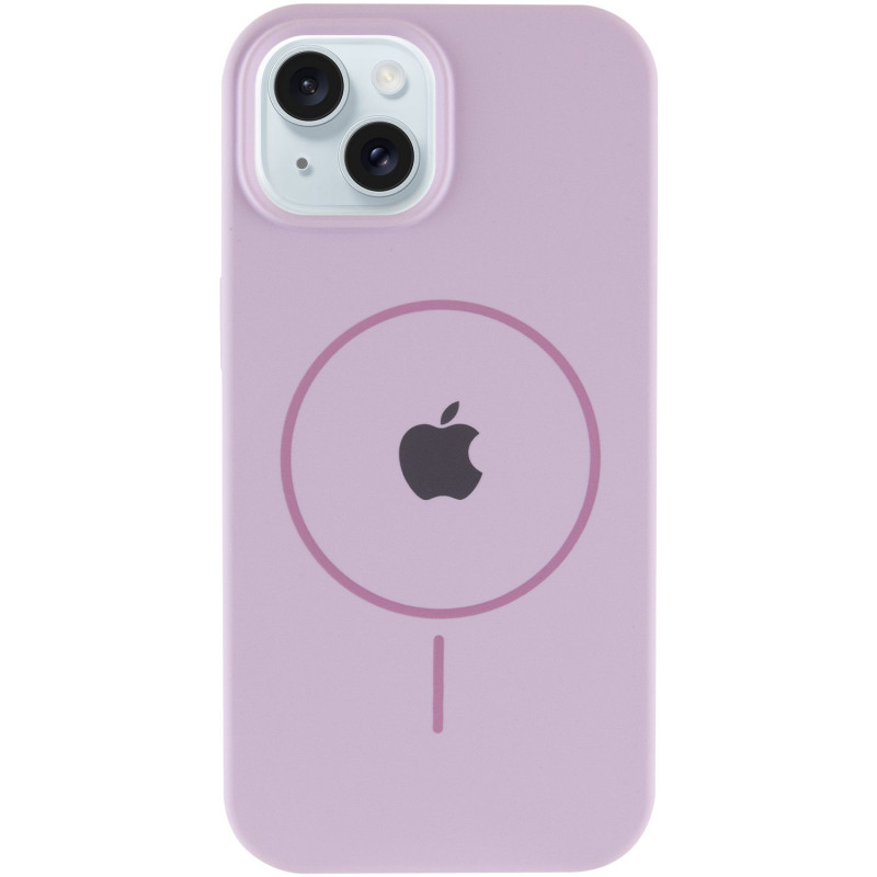 Фото Чохол Silicone Case Full Protective (AA) with Magnetic Safe на Apple iPhone 15 (6.1") (Бузковий / Lilac) на vchehle.ua
