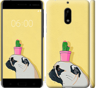 

Чехол Мопс с кактусом для Nokia 6 795909