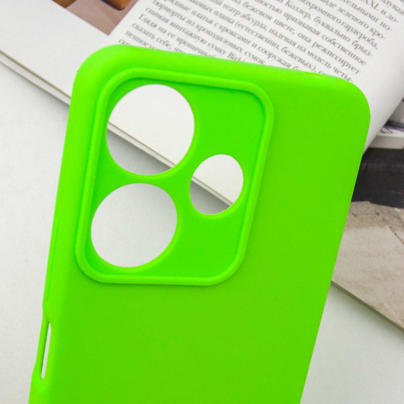 Замовити Чохол Silicone Cover Lakshmi Full Camera (AA) на Xiaomi Redmi 13 4G / Poco M6 4G (Салатовий / Neon Green) на vchehle.ua