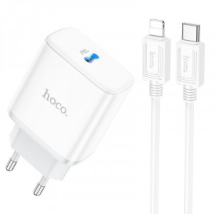 СЗУ Hoco C104A PD20W (1USB-C) + кабель Type-C to Lightning