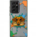 TPU+PC чехол TakiTaki Graffiti magic glow для Samsung Galaxy S21 Ultra (Sausage dog / Black)